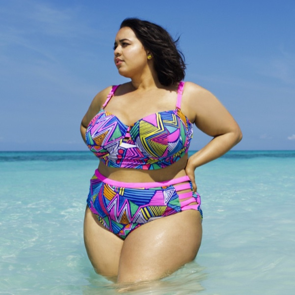 Swimsuits For All, plus size 2 piece.